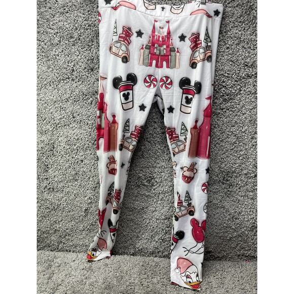 Women's Mickey Mouse Pants Leggings Daisy Castle Cupcake Coffee Balloon Large - Picture 1 of 8